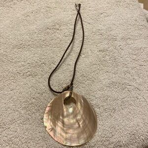 Lovely brown shell with transparent color necklace